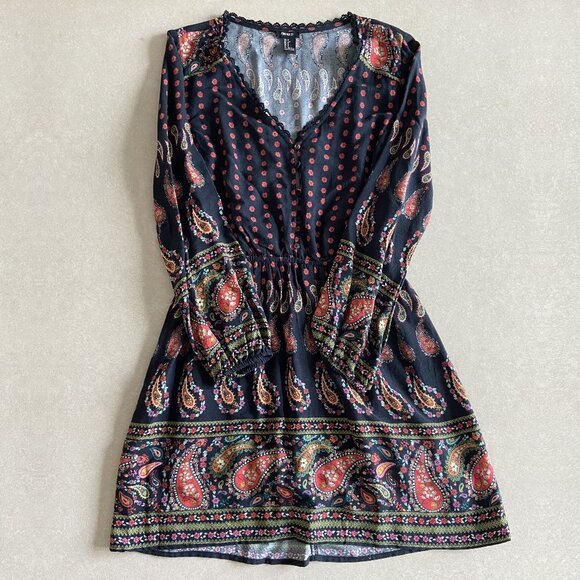 Forever 21 Paisley Floral Swing Dress ASO Clary Fray - Picture 2 of 9